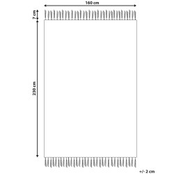 Dywan z juty 160 x 230 cm wielokolorowy NAKKAS Dywan z juty 160 x 230 cm wielokolorowy NAKKAS