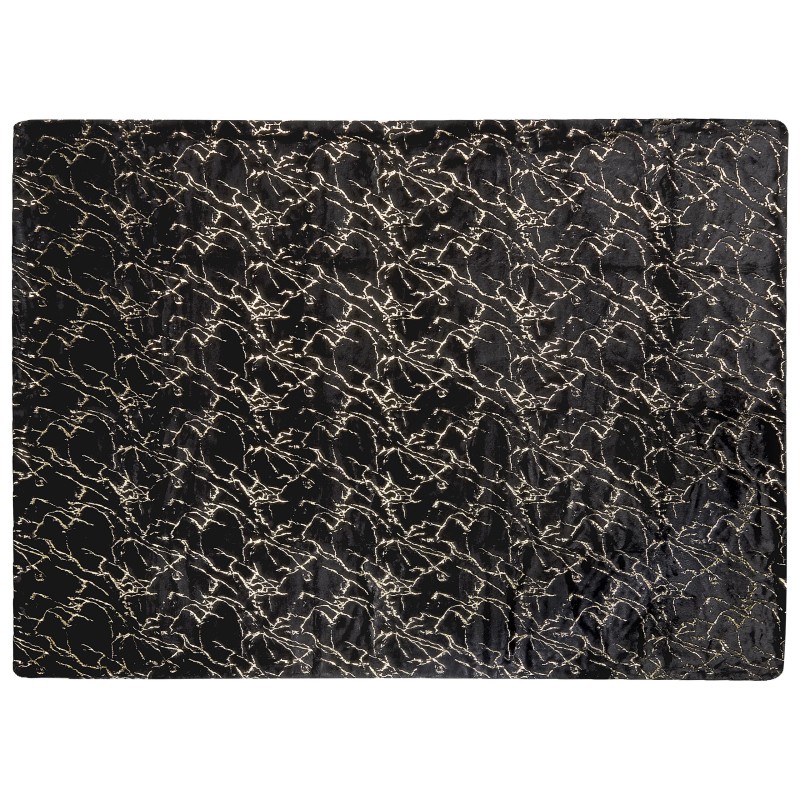 Koc GODAVARI 150 x 200 cm Czarny Koc GODAVARI 150 x 200 cm Czarny