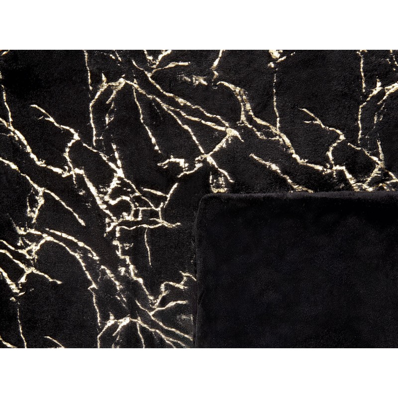 Koc GODAVARI 150 x 200 cm Czarny Koc GODAVARI 150 x 200 cm Czarny