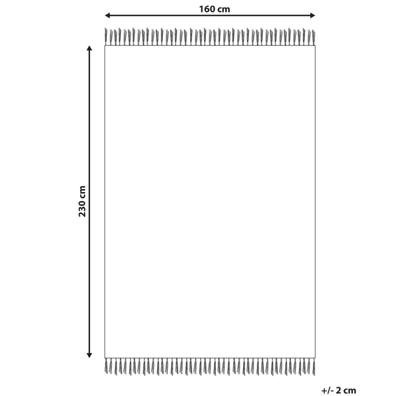 Dywan z juty 160 x 230 cm beżowy KONURTAY Dywan z juty 160 x 230 cm beżowy KONURTAY