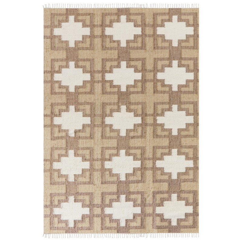 Dywan z juty 160 x 230 cm beżowy KONURTAY Dywan z juty 160 x 230 cm beżowy KONURTAY