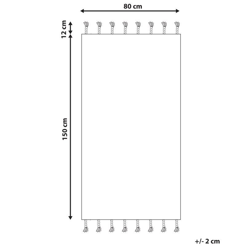 Dywan bawełniany 80 x 150 cm beżowy CORUM Dywan bawełniany 80 x 150 cm beżowy CORUM