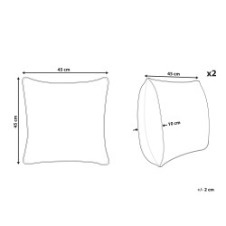 2 bawełniane poduszki dla dzieci w żyrafy 45 x 45 cm beżowe CHILARI 2 bawełniane poduszki dla dzieci w żyrafy 45 x 45 cm beżowe CHILARI