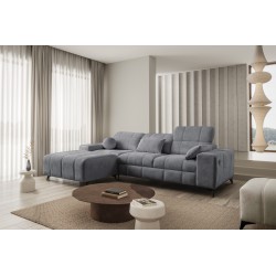 Ballagio I corner sofa with a sleeping function made of Plecionka fabric, Spring 1101 - beauty and functionality in one!