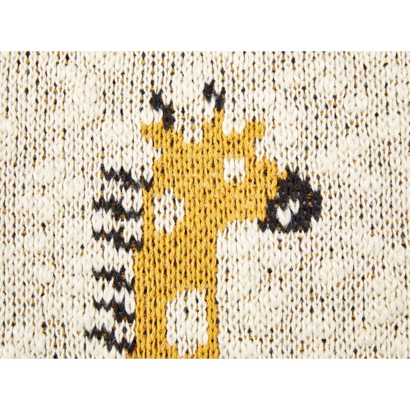 2 bawełniane poduszki dla dzieci w żyrafy 45 x 45 cm beżowe CHILARI 2 bawełniane poduszki dla dzieci w żyrafy 45 x 45 cm beżowe CHILARI