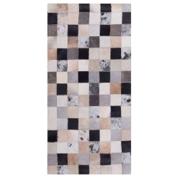 Dywan patchwork skórzany 80 x 150 cm wielokolorowy RIZE Dywan patchwork skórzany 80 x 150 cm wielokolorowy RIZE