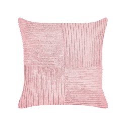 Zestaw 2 poduszek dekoracyjnych MILLET Sztruks 43 x 43 cm Różowy Wzór geometryczny Zestaw 2 poduszek dekoracyjnych MILLET Sztruks 43 x 43 cm Różowy Wzór geometryczny