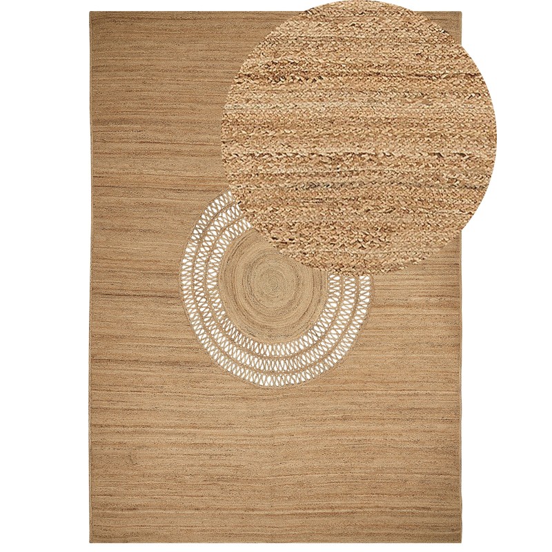 Dywan z juty 160 x 230 cm beżowy BOGAZOREN Dywan z juty 160 x 230 cm beżowy BOGAZOREN