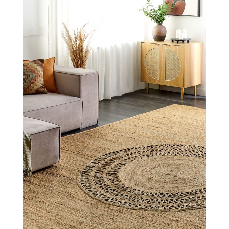Dywan z juty 160 x 230 cm beżowy BOGAZOREN Dywan z juty 160 x 230 cm beżowy BOGAZOREN