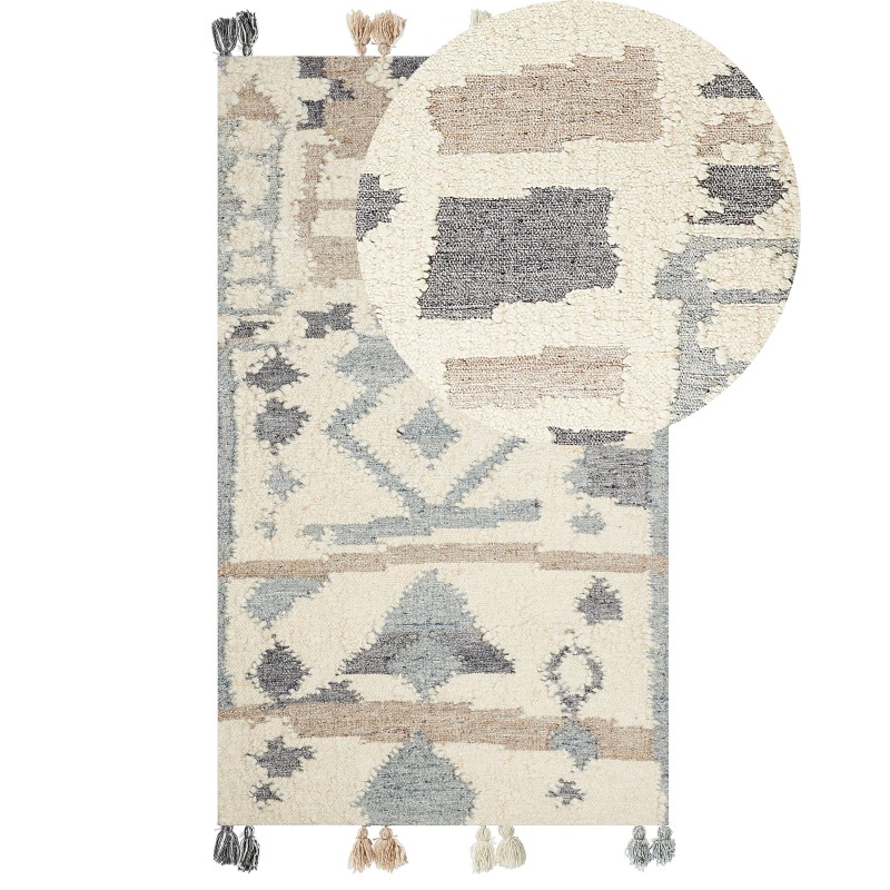 Dywan wełniany kilim 80 x 150 cm wielokolorowy MRGAVET Dywan wełniany kilim 80 x 150 cm wielokolorowy MRGAVET