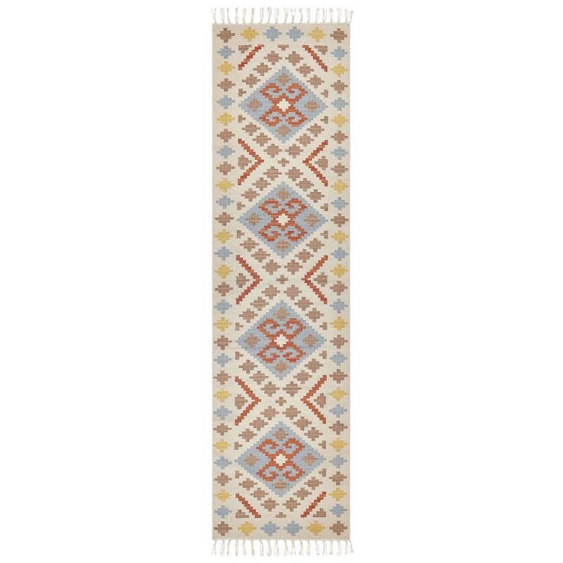 Dywan bawełniany kilim 80 x 300 cm wielokolorowy ATAN Dywan bawełniany kilim 80 x 300 cm wielokolorowy ATAN
