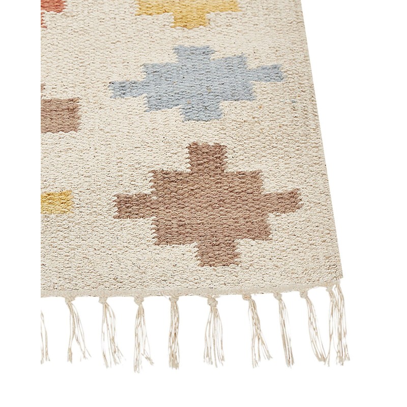 Dywan bawełniany kilim 80 x 300 cm wielokolorowy ATAN Dywan bawełniany kilim 80 x 300 cm wielokolorowy ATAN