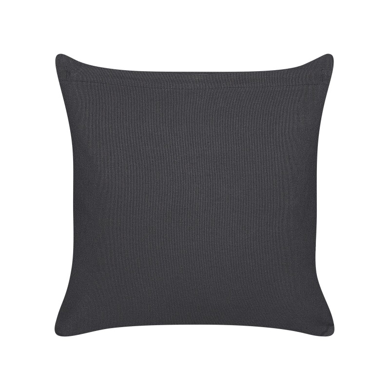 Zestaw 2 poduszek dekoracyjnych BENZOIN Bawełna 45 x 45 cm Czarny Wzór geometryczny Zestaw 2 poduszek dekoracyjnych BENZOIN Bawełna 45 x 45 cm Czarny Wzór geometryczny