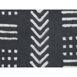 Zestaw 2 poduszek dekoracyjnych BENZOIN Bawełna 45 x 45 cm Czarny Wzór geometryczny Zestaw 2 poduszek dekoracyjnych BENZOIN Bawełna 45 x 45 cm Czarny Wzór geometryczny