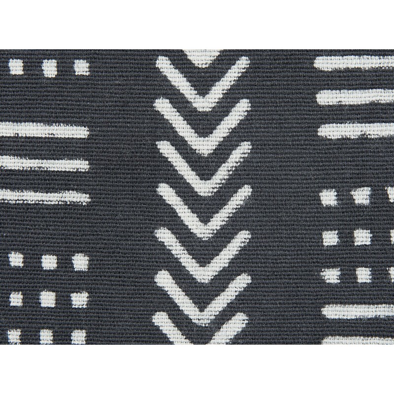 Zestaw 2 poduszek dekoracyjnych BENZOIN Bawełna 45 x 45 cm Czarny Wzór geometryczny Zestaw 2 poduszek dekoracyjnych BENZOIN Bawełna 45 x 45 cm Czarny Wzór geometryczny
