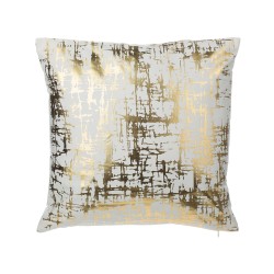 Zestaw 2 poduszek dekoracyjnych GARDENIA Bawełna 45 x 45 cm Złoty Wzór abstrakcyjny Zestaw 2 poduszek dekoracyjnych GARDENIA Bawełna 45 x 45 cm Złoty Wzór abstrakcyjny
