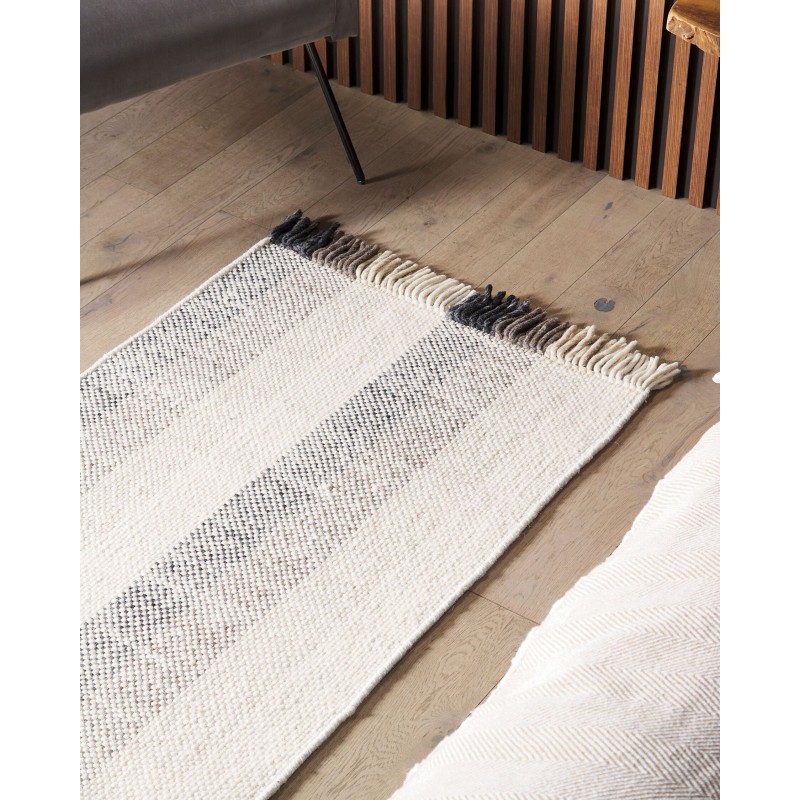 Dywan wełniany 80 x 150 cm złamana biel EMIRLER Dywan wełniany 80 x 150 cm złamana biel EMIRLER