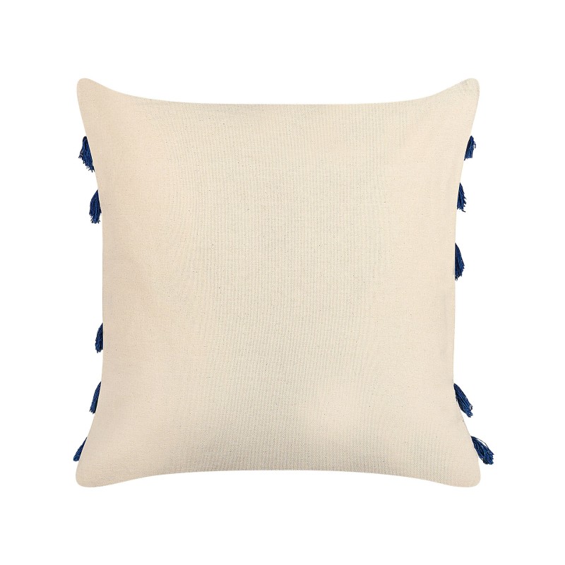 Zestaw 2 poduszek dekoracyjnych PLEIONE Bawełna 45 x 45 cm Granatowy Wzór geometryczny Zestaw 2 poduszek dekoracyjnych PLEIONE Bawełna 45 x 45 cm Granatowy Wzór geometryczny