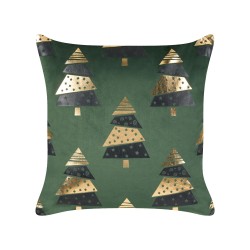 Zestaw 2 poduszek dekoracyjnych GOLDSPRUCE Welur 45 x 45 cm Zielony Wzór świąteczny Zestaw 2 poduszek dekoracyjnych GOLDSPRUCE Welur 45 x 45 cm Zielony Wzór świąteczny