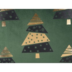 Zestaw 2 poduszek dekoracyjnych GOLDSPRUCE Welur 45 x 45 cm Zielony Wzór świąteczny Zestaw 2 poduszek dekoracyjnych GOLDSPRUCE Welur 45 x 45 cm Zielony Wzór świąteczny
