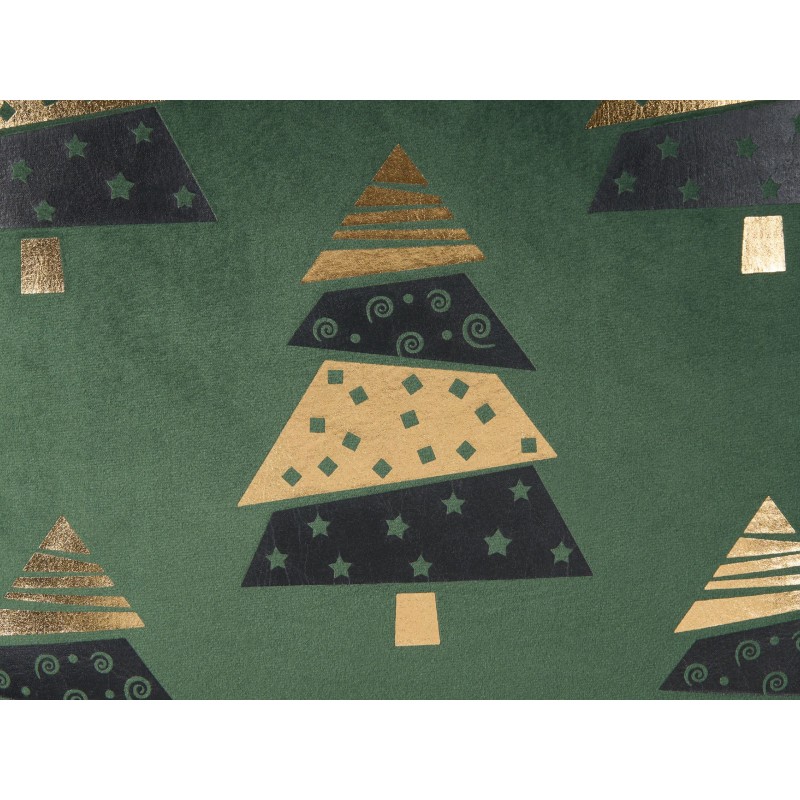 Zestaw 2 poduszek dekoracyjnych GOLDSPRUCE Welur 45 x 45 cm Zielony Wzór świąteczny Zestaw 2 poduszek dekoracyjnych GOLDSPRUCE Welur 45 x 45 cm Zielony Wzór świąteczny
