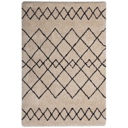 Dywan 160 x 230 cm beżowo-czarny HAVSA