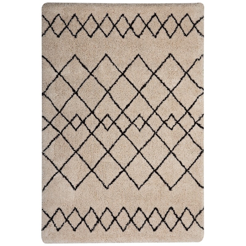 Dywan 160 x 230 cm beżowo-czarny HAVSA Dywan 160 x 230 cm beżowo-czarny HAVSA