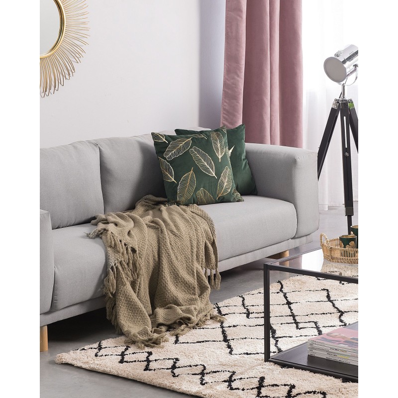 Dywan 160 x 230 cm beżowo-czarny HAVSA Dywan 160 x 230 cm beżowo-czarny HAVSA