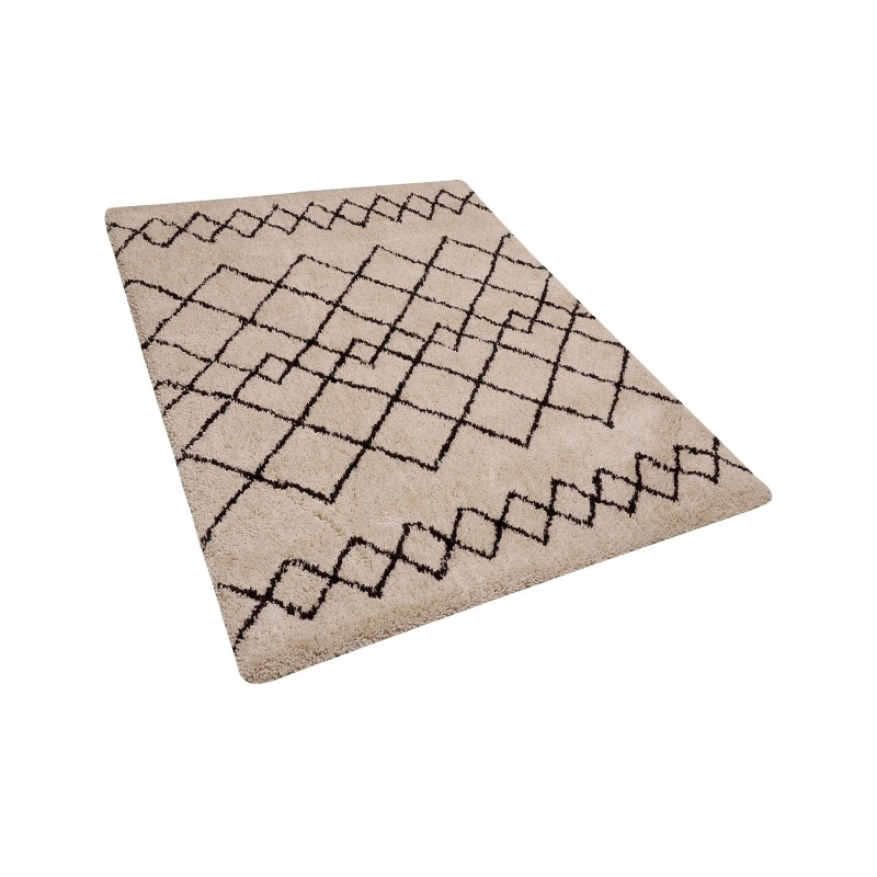 Dywan 160 x 230 cm beżowo-czarny HAVSA Dywan 160 x 230 cm beżowo-czarny HAVSA