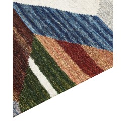 Dywan wełniany kilim 80 x 150 cm wielokolorowy KANAKERAVAN Dywan wełniany kilim 80 x 150 cm wielokolorowy KANAKERAVAN
