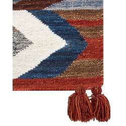 Dywan wełniany kilim 80 x 150 cm wielokolorowy KANAKERAVAN Dywan wełniany kilim 80 x 150 cm wielokolorowy KANAKERAVAN