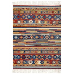 Dywan wełniany kilim 200 x 300 cm wielokolorowy NORAKERT Dywan wełniany kilim 200 x 300 cm wielokolorowy NORAKERT