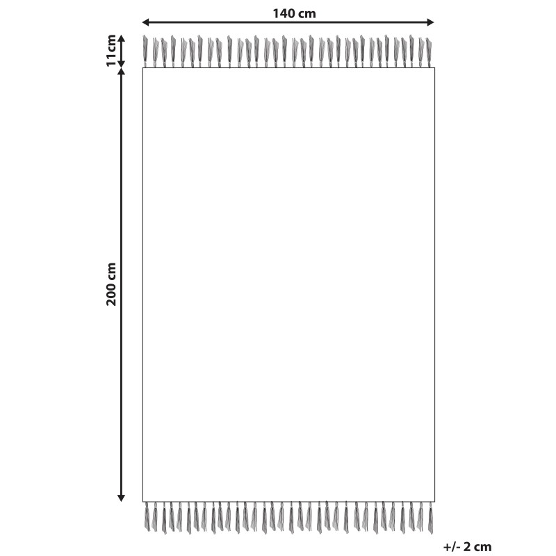 Dywan z juty 140 x 160 cm wielokolorowy FENER Dywan z juty 140 x 160 cm wielokolorowy FENER