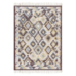 Dywan z juty 140 x 160 cm wielokolorowy FENER Dywan z juty 140 x 160 cm wielokolorowy FENER