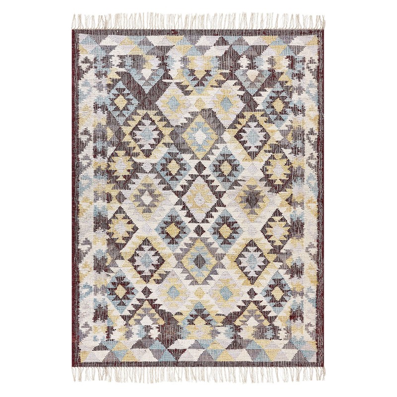 Dywan z juty 140 x 160 cm wielokolorowy FENER Dywan z juty 140 x 160 cm wielokolorowy FENER