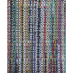 Dywan bawełniany 160 x 230 cm niebieski BESNI Dywan bawełniany 160 x 230 cm niebieski BESNI