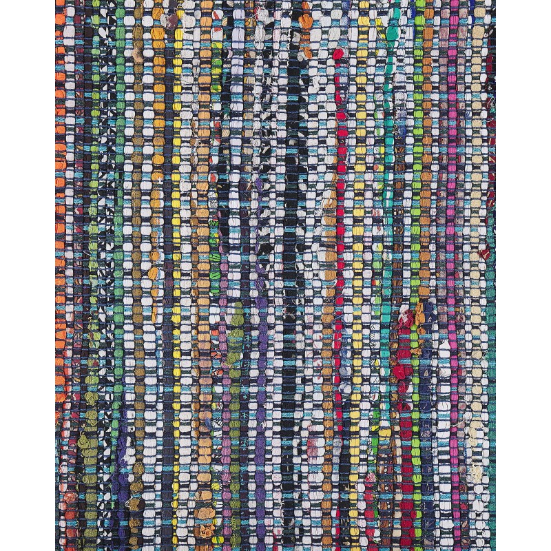 Dywan bawełniany 160 x 230 cm niebieski BESNI Dywan bawełniany 160 x 230 cm niebieski BESNI