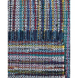 Dywan bawełniany 160 x 230 cm niebieski BESNI Dywan bawełniany 160 x 230 cm niebieski BESNI