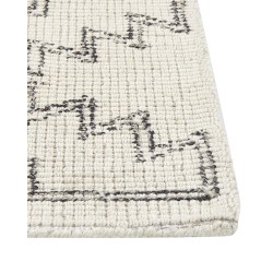 Dywan wełniany 80 x 150 cm beżowo-czarny URLA Dywan wełniany 80 x 150 cm beżowo-czarny URLA