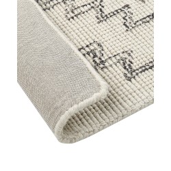 Dywan wełniany 80 x 150 cm beżowo-czarny URLA Dywan wełniany 80 x 150 cm beżowo-czarny URLA