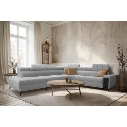 Venna XII corner sofa with a sleeping function and USB port - elegance and functionality in one!
