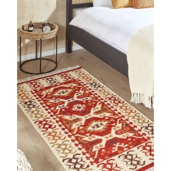 Dywan wełniany kilim 80 x 150 cm wielokolorowy VOSKEVAZ Dywan wełniany kilim 80 x 150 cm wielokolorowy VOSKEVAZ