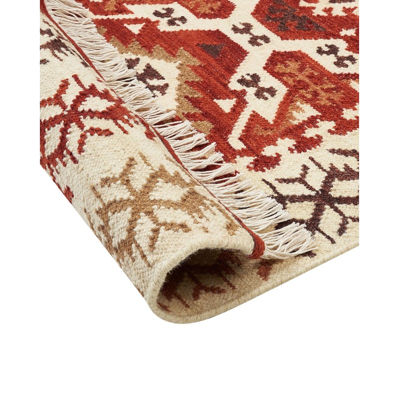 Dywan wełniany kilim 80 x 150 cm wielokolorowy VOSKEVAZ Dywan wełniany kilim 80 x 150 cm wielokolorowy VOSKEVAZ