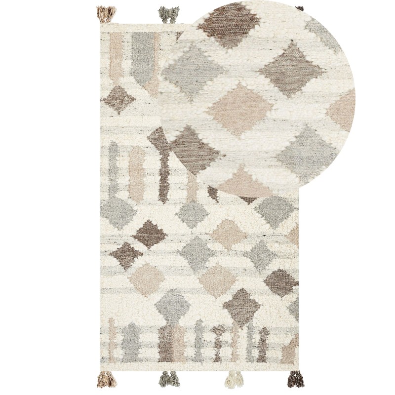 Dywan wełniany kilim 80 x 150 cm wielokolorowy KAGHTSRASHEN Dywan wełniany kilim 80 x 150 cm wielokolorowy KAGHTSRASHEN