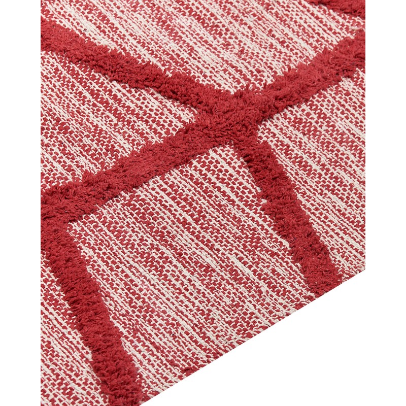 Dywan bawełniany 80 x 150 cm czerwony SIVAS Dywan bawełniany 80 x 150 cm czerwony SIVAS