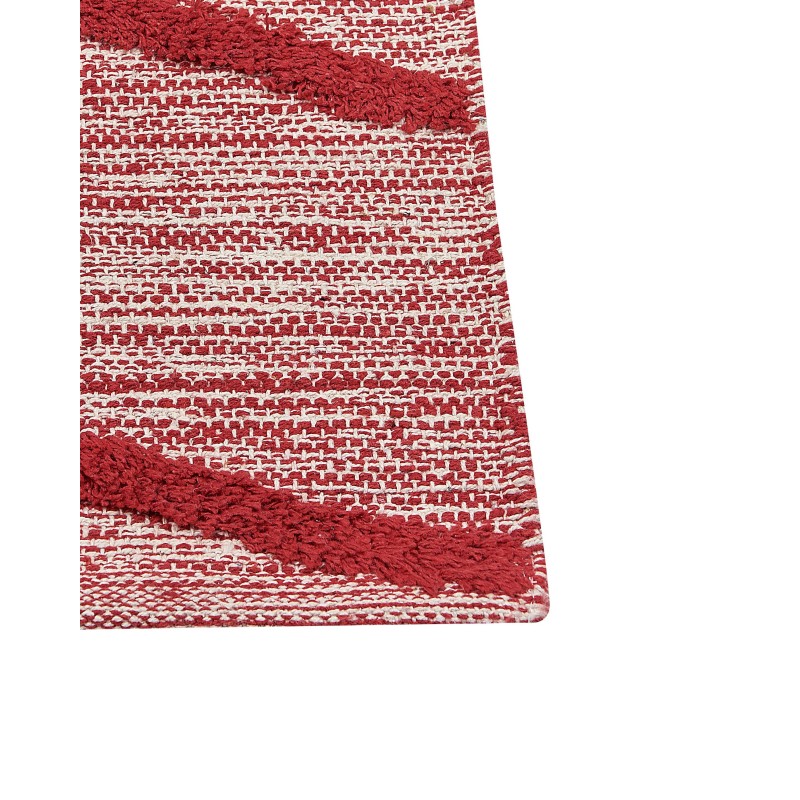 Dywan bawełniany 80 x 150 cm czerwony SIVAS Dywan bawełniany 80 x 150 cm czerwony SIVAS