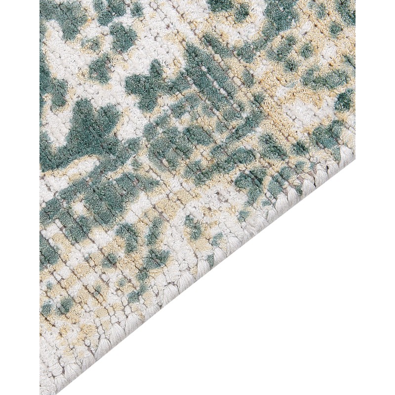 Dywan z wiskozy 160 x 230 cm beżowo-zielony BOYALI Dywan z wiskozy 160 x 230 cm beżowo-zielony BOYALI