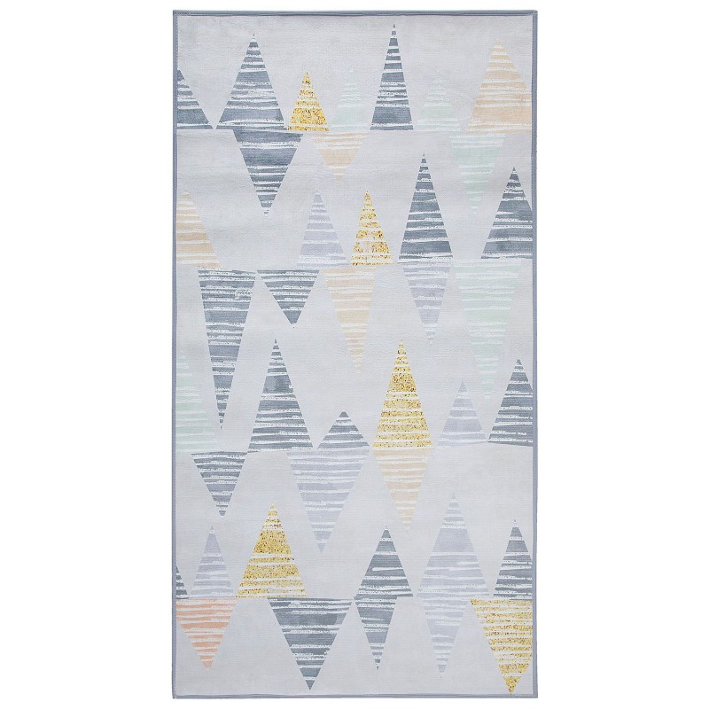 Dywan 80 x 150 cm szaro-żółty YAYLA Dywan 80 x 150 cm szaro-żółty YAYLA