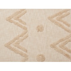 Koc FATEHPUR Bawełna 130 x 180 cm Beżowy Koc FATEHPUR Bawełna 130 x 180 cm Beżowy