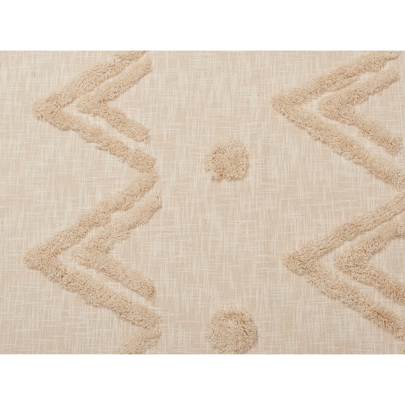 Koc FATEHPUR Bawełna 130 x 180 cm Beżowy Koc FATEHPUR Bawełna 130 x 180 cm Beżowy